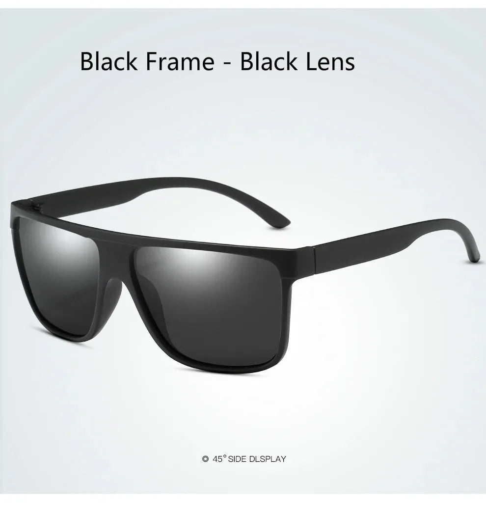Polarized Sunglasses for Men Women Square Sun Glasses Driving Fishing UV400 With Glasses Case