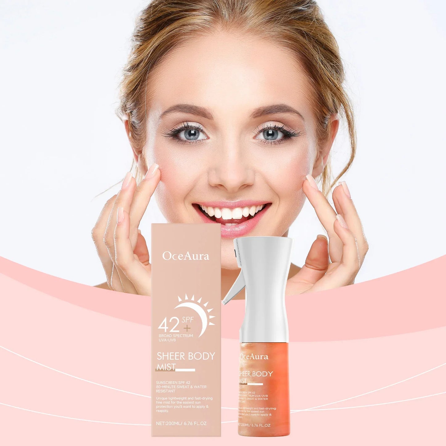 Facial Sunscreen Spray Strong Moisturizing Rapid Absorption Refreshing Not Sticky Isolate Uv Anti Oxidation Body Sunblock Cream
