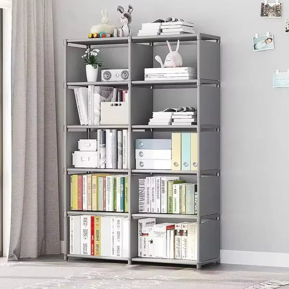 Simple Bookshelf Storage Rack Floor Standing Desk Bookshelf Simple Modern Student Storage Rack Storage Combination Cabinet