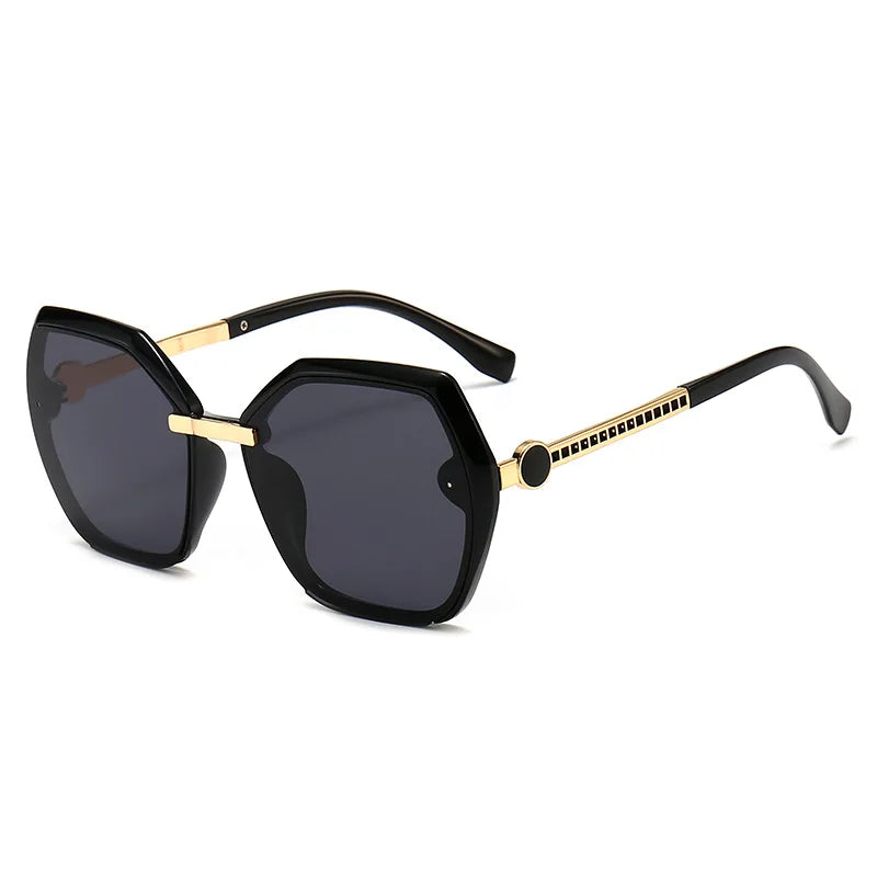 Women Square Sunglasses Ladies Fashion Big Frame Sun Glasses Catwalk Vintage Eyeglasses Sunglass
