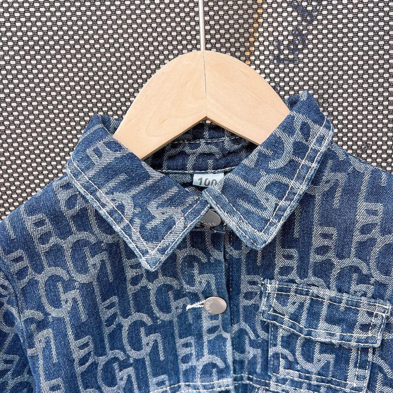 Baby Girl Jean Clothes Set Cotton Infant Toddler Kid Denim Jacket+Skirt 2PCS Spring Autumn Summer Clothing sets Outfit 1-10Y