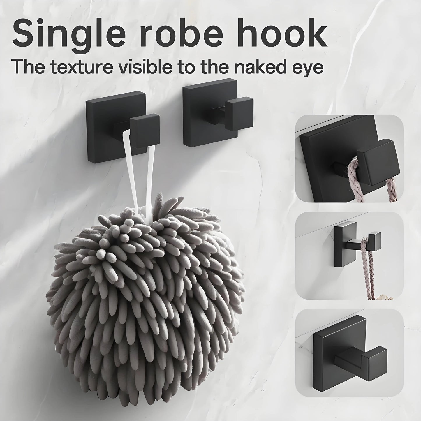 Bathroom Towel Rack Set Towel Bar Toilet Paper Holder Towel Ring Robe Hook Stainless Steel Wall Mounted Bathroom Hardware Set