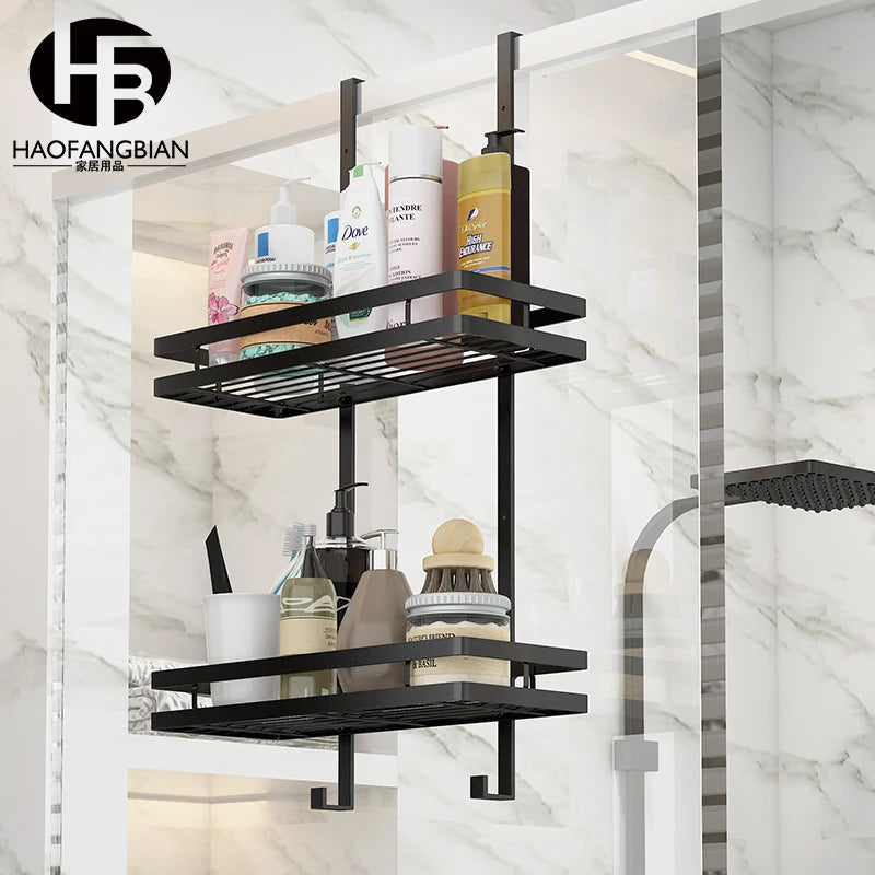 Bathroom Storage Rack No Drill Shelves Wall Mount Corner Shelf Shower Holder For WC Shampoo Organizer Bathroom Accessories