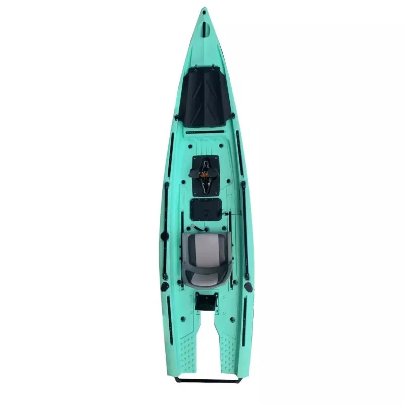 A 13ft Solo Skiff Boats Fishing Kayak with Motor Pedal Drive Fishing Kayaks Factory Price