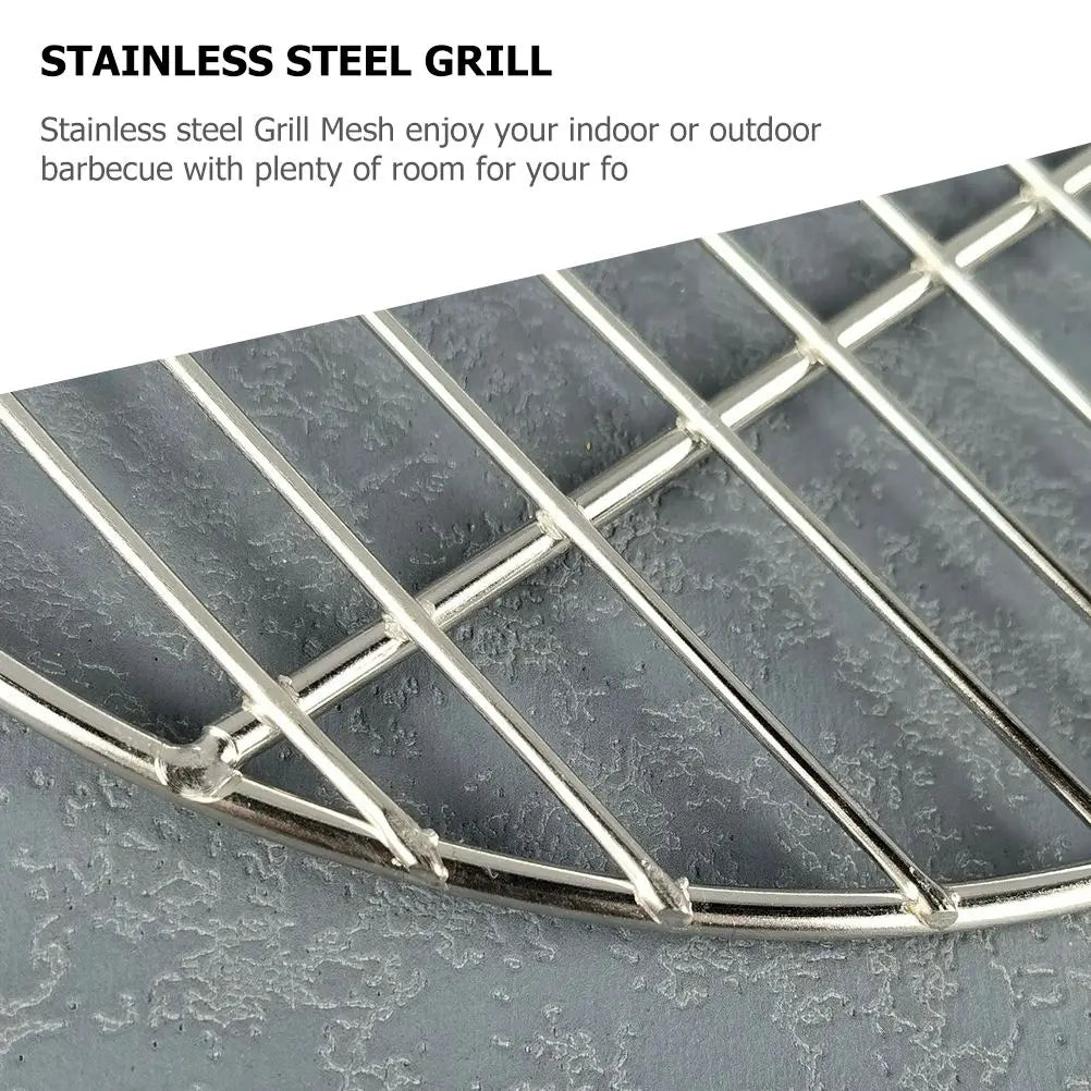 Round 24cm Stainless Steel Barbecue Mesh Grill Net Bbq Grilling Mat Outdoor Camping Tools Kitchen Barbecue Accessories