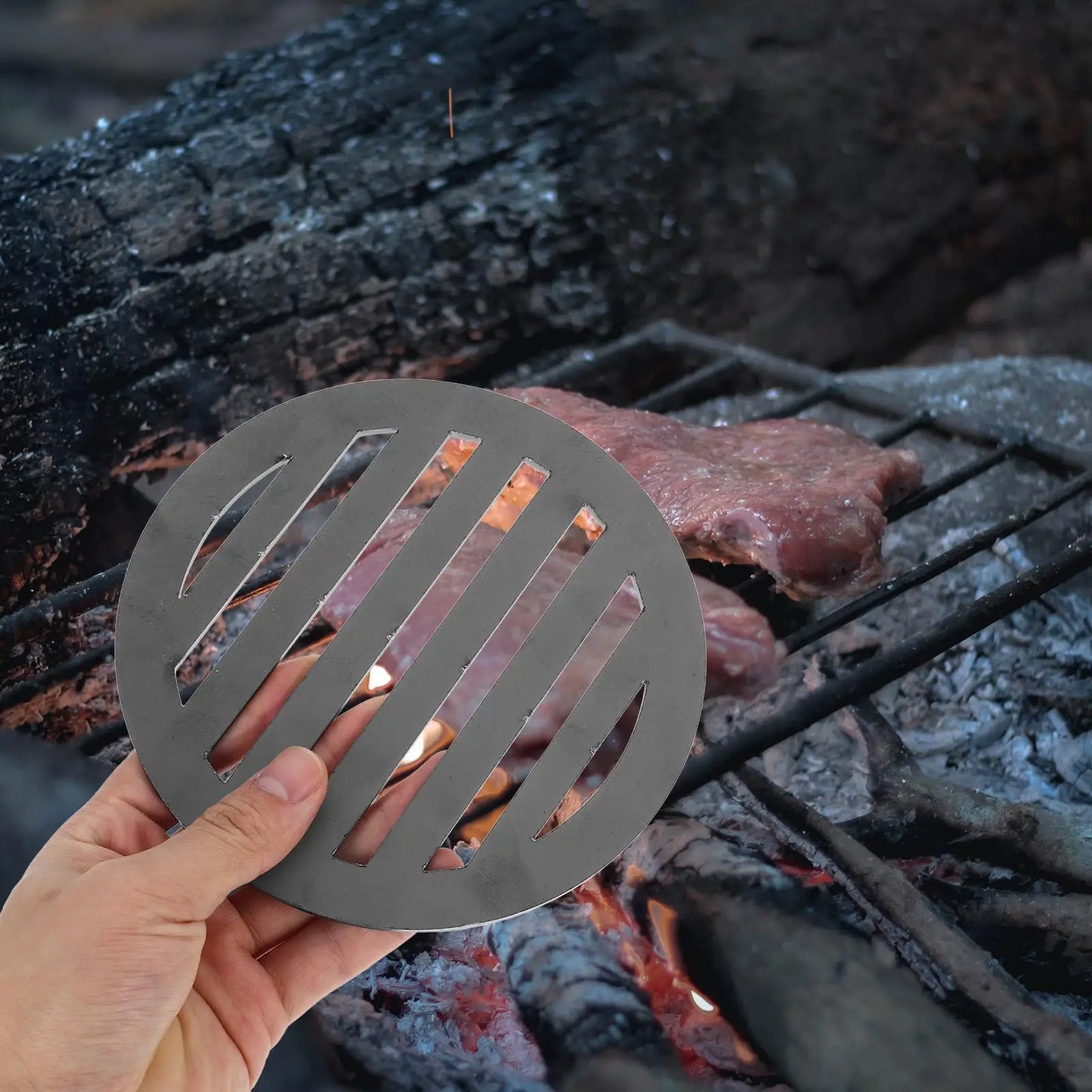 Charcoal Box Iron Sheet BBQ Grill Grate Accessories Oven Fireplace Heat Plate Grey Efficient Kitchen Barbecue Tools Outdoor