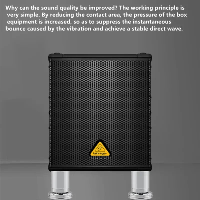 Audio Shock Absorber Spikes Stand Base Speaker Isolation Feet Pad Stainless Steel Adjustable Height For CD AMP DAC Amplifier
