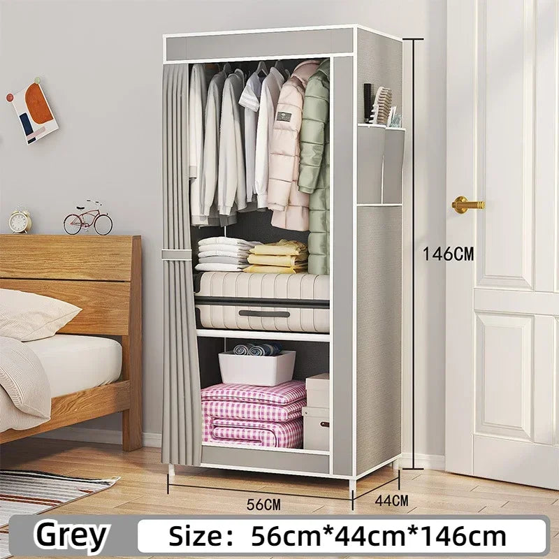 Simple Wardrobe Foldable Dustproof Storage Cabinet Household StudentS Bedroom Minimalist Wardrobes Non Woven Closet Organizer