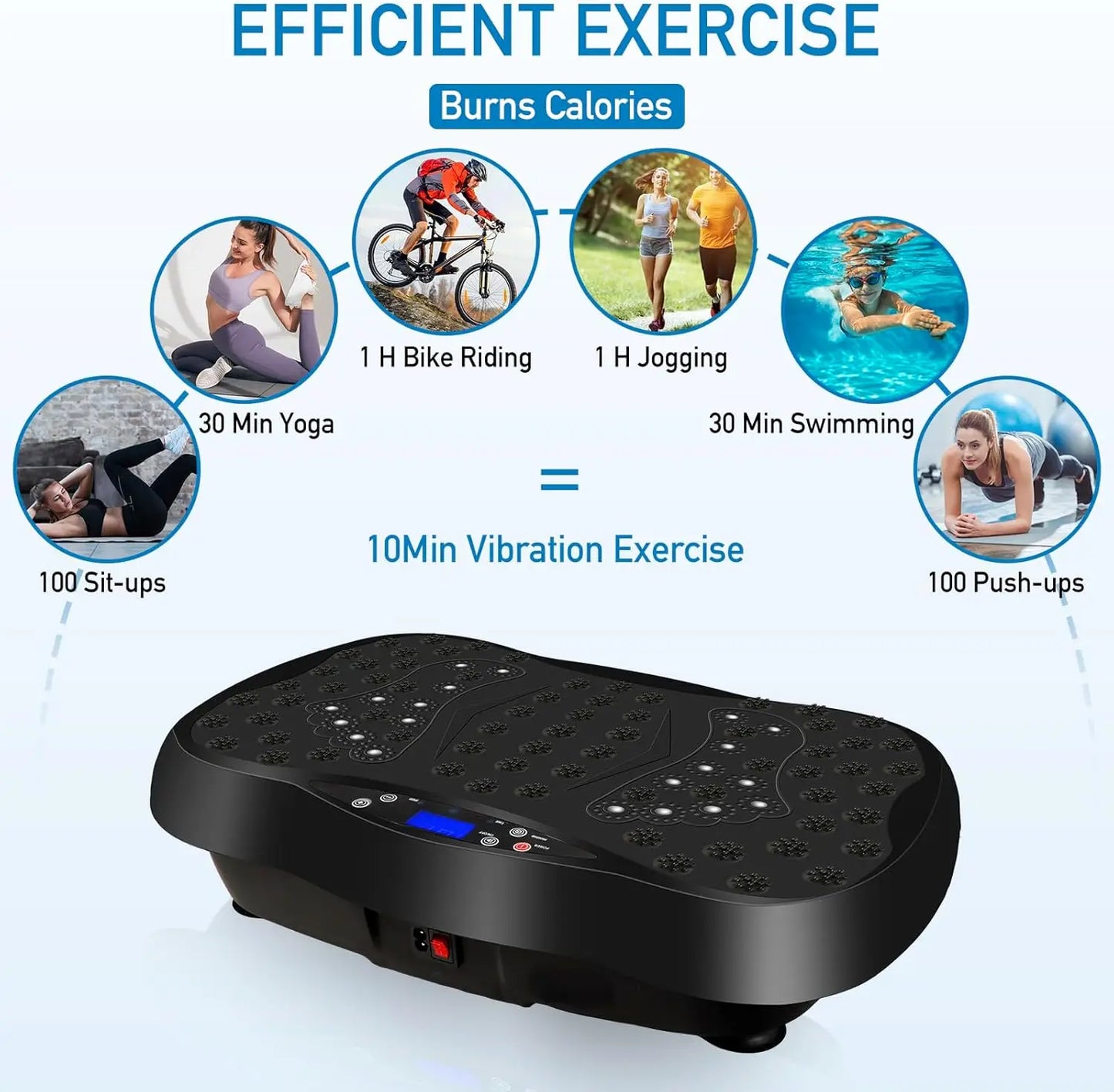 Vibration Plate Exercise Machine with Remote Control, Vibration Platform, Whole Body Workout Machine, Fitness Machine, Foots Mas