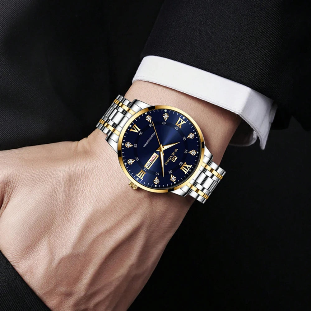 2025 New Man Watch VA VA VOOM Top Brand Luxury Fashion Diver Men Waterproof Clock Sport Watch Men Quartz Watch Relogio Masculino