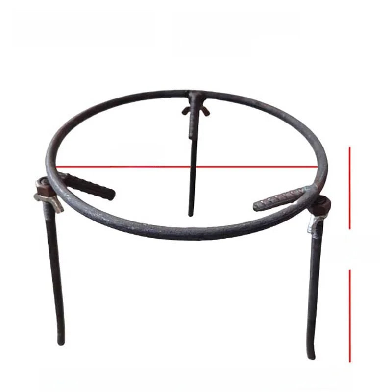 Outdoor Triangular Pot Stand Firewood Tee-legged round Kitchen Cooking Utensils Detachable BBQ ill Sta for Cam