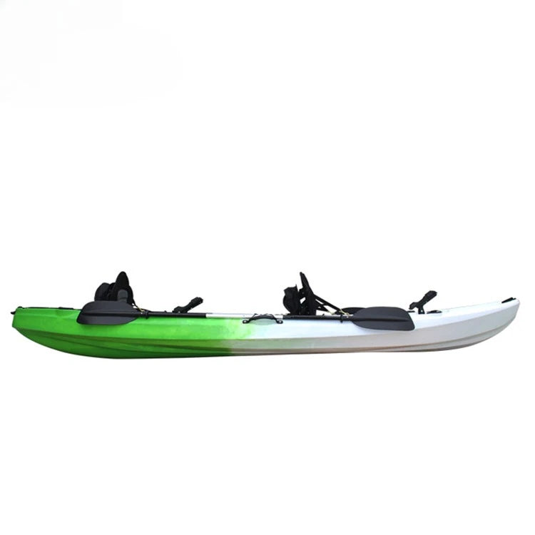 Double Seater 2 Person Kayak for Fishing Surfing with Paddle Plastic Sit on Top Kayak Rowing Boats 2 Fishing Rod Racks