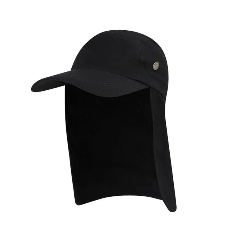 Outdoor Summer Sunscreen Fisherman Hats Women Men Breathable Fishing Caps Wide Brim Sun Hat With Neck Flap For Travel Hiking