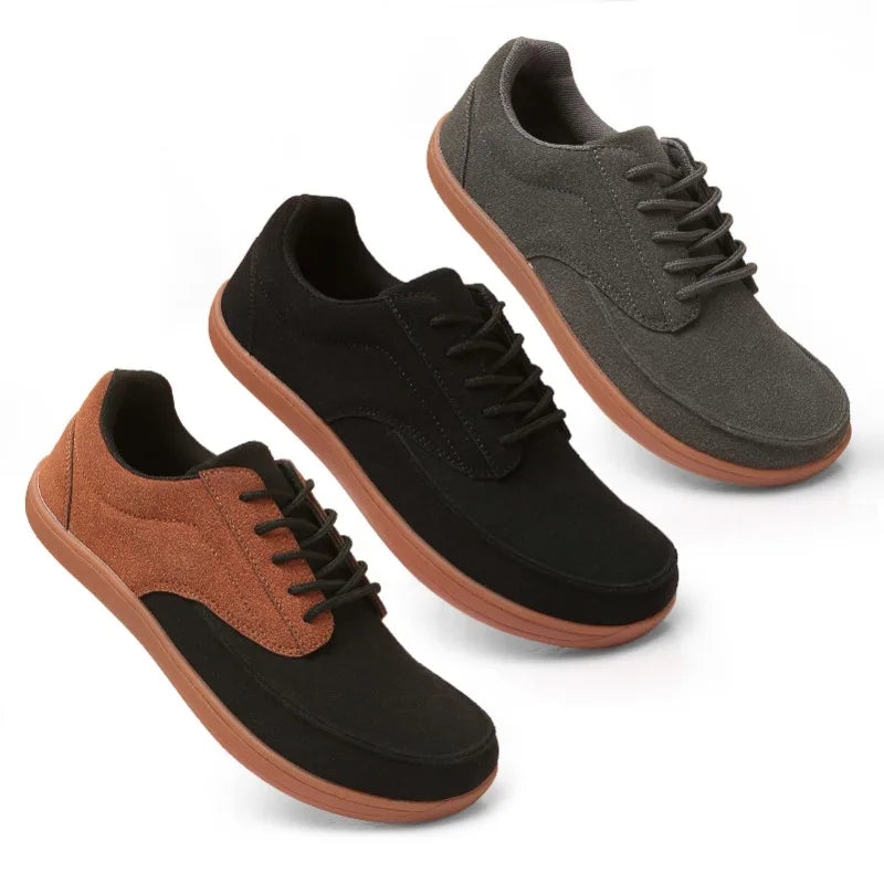 Men's Wide Toe Anti-slip Vulcanised Barefoot Shoes Comfortable Walking Sneakers Lightweight Casual Footwear for Wide Feet