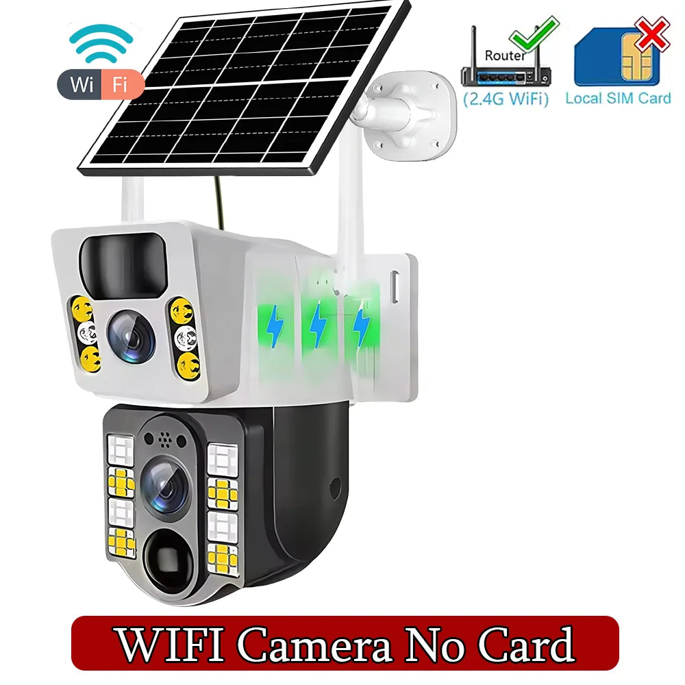 8MP 4K Smart Home Security Camera HD Solar Camera CCTV Video Surveillance Waterproof Human Detection 2 Way Audio IP WIFI Cameras