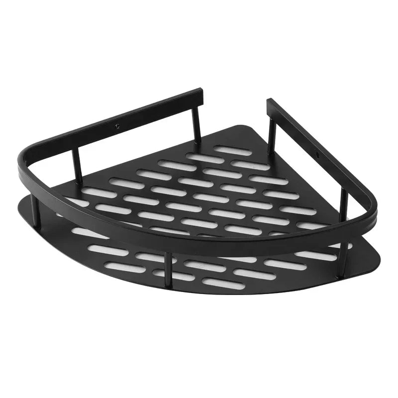 Bathroom Shelf Makeup Storage Organizer Aluminum Alloy Shampoo Rack Shower Shelf Bathroom Accessories No Drill Wall Shelf