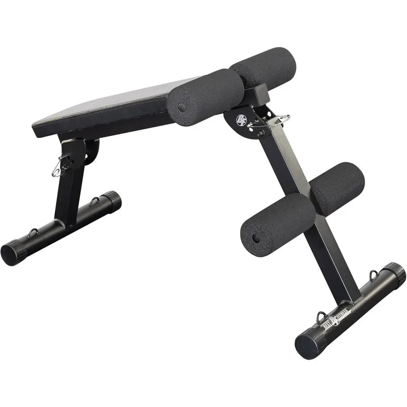 Body-Solid Best Fitness Ab Board (BFAB10B), 6-Pack Abs Machine Exercise Equipments for Strength Training Home Gym Workouts Bench