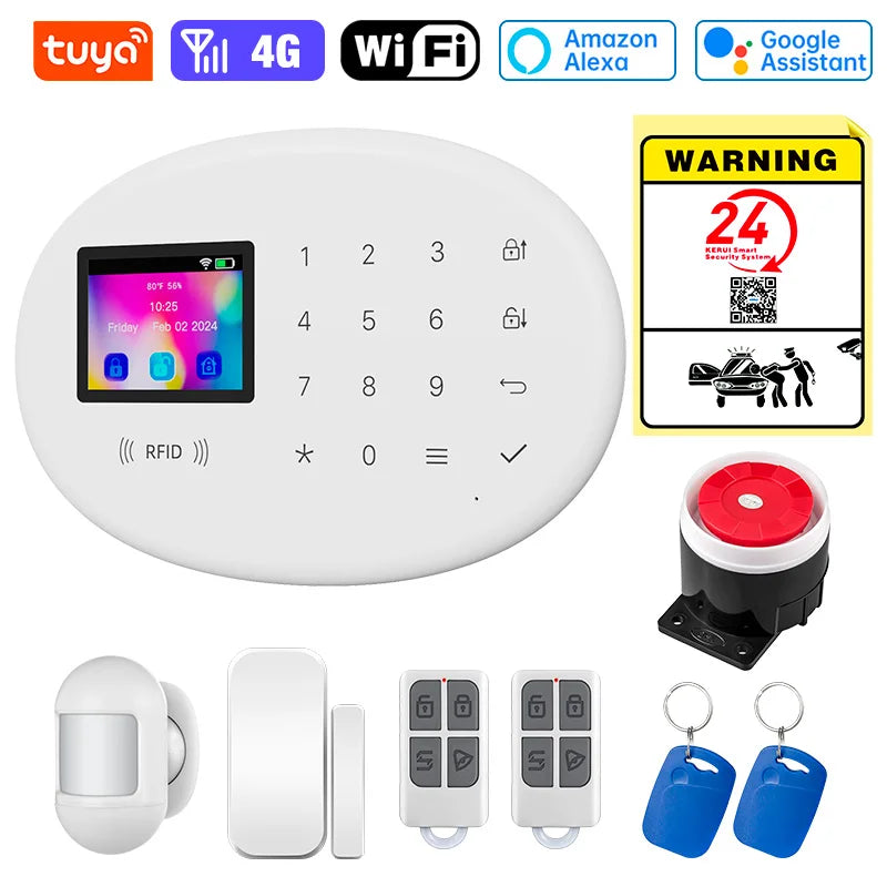 Home Alarm System Alarm Panel Wireless Motion Sensor Tuya Smart WiFi GSM 4G Anti theft Alarm for Home Security Motion Sensor