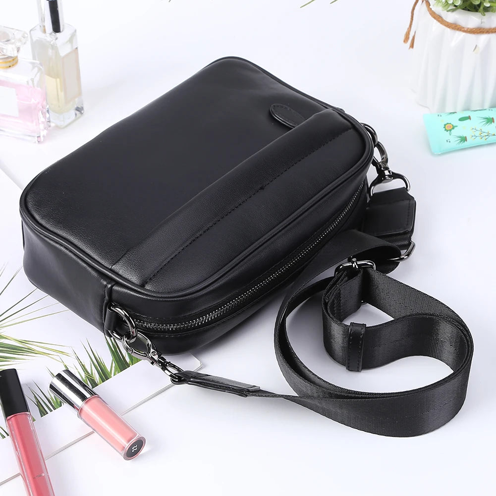 Casual Business Shoulder Purse Classic Pattern Men Shoulder Crossbody Bag Wide Strap Small Square Plaid Designer Male Sling Bags