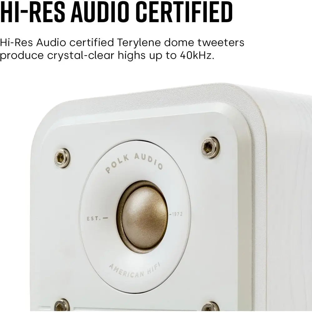 Elite Surround Sound Speakers - Hi-Res Audio, Dolby Atmos & DTS:X, 1 Tweeter, 4 Woofer, Bass-Enhancing Tech, Black Pair