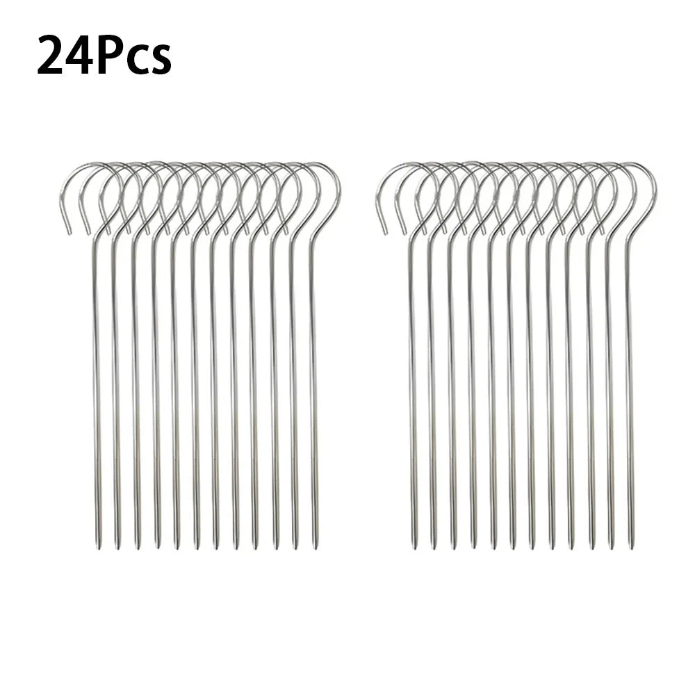Stainless Steel Air Fryer Grill Round with Grilled Skewers Hanging Skewers Rack Vertical Grill Rack for Home Kitchen Outdoor