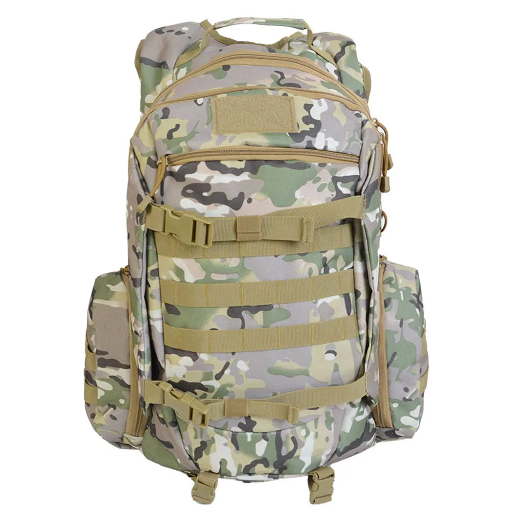 Outdoor new camping hiking backpack 45L large capacity shoulder men tactical camouflage backpack