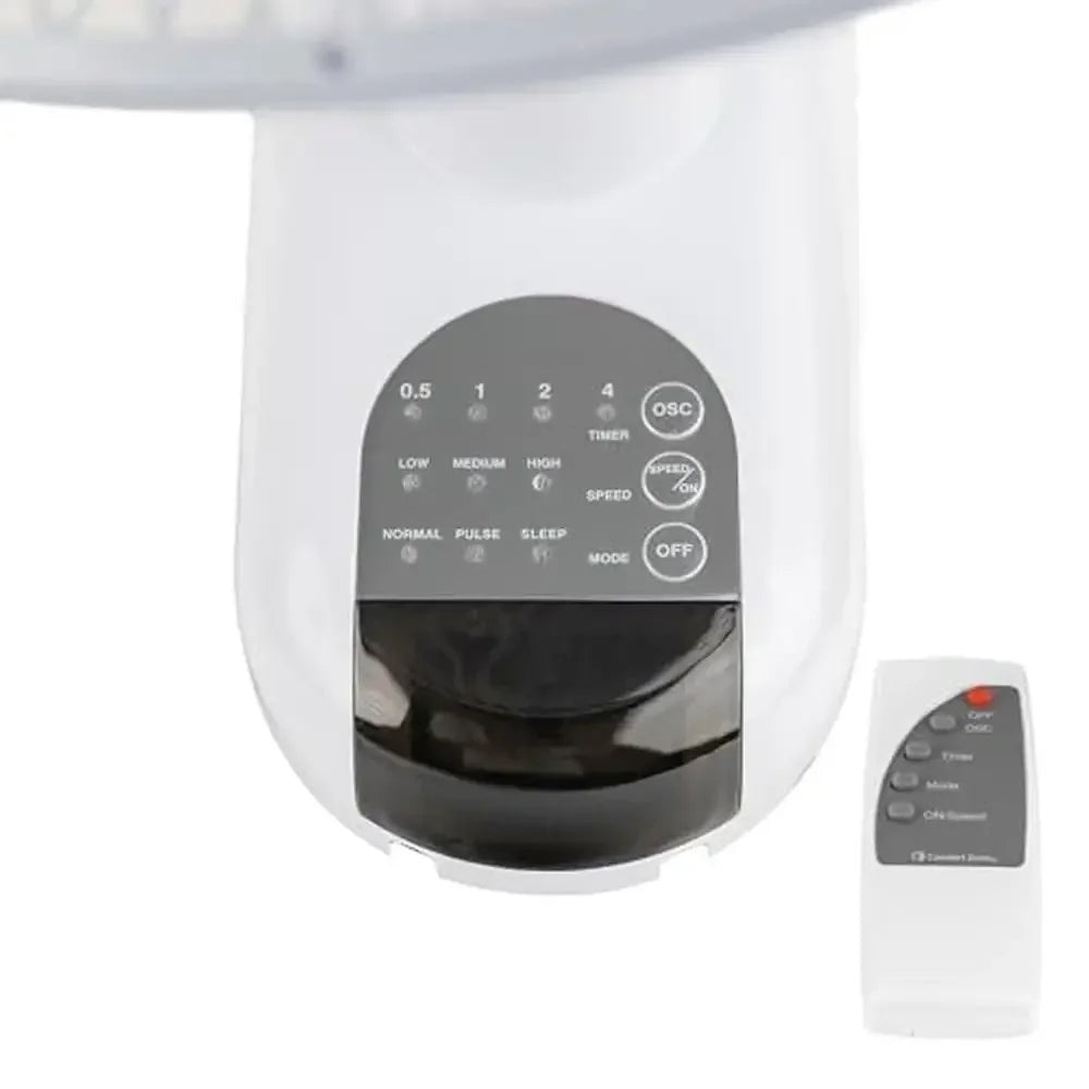 Wall Mount Fan Remote Control Oscillating Timer Quiet 16" 3-Speed Bedroom Gym Home