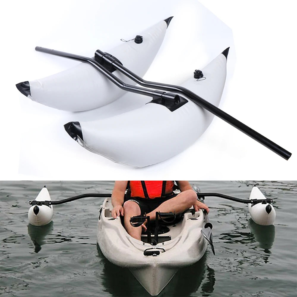 2pcs Inflatable Boat Water Buoyant Float Premium PVC Outrigger Canoe Stabilizer Float Tube for Kayak Canoe