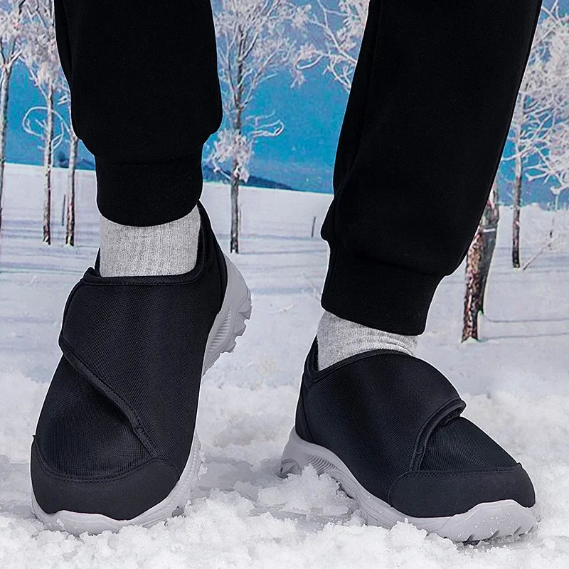 Men Shoes Wide Barefoot Winter Warm Orthopedics Wide Feet Swollen Walking Casual Shoes Thumb Eversion Adjusting Soft Sneakers