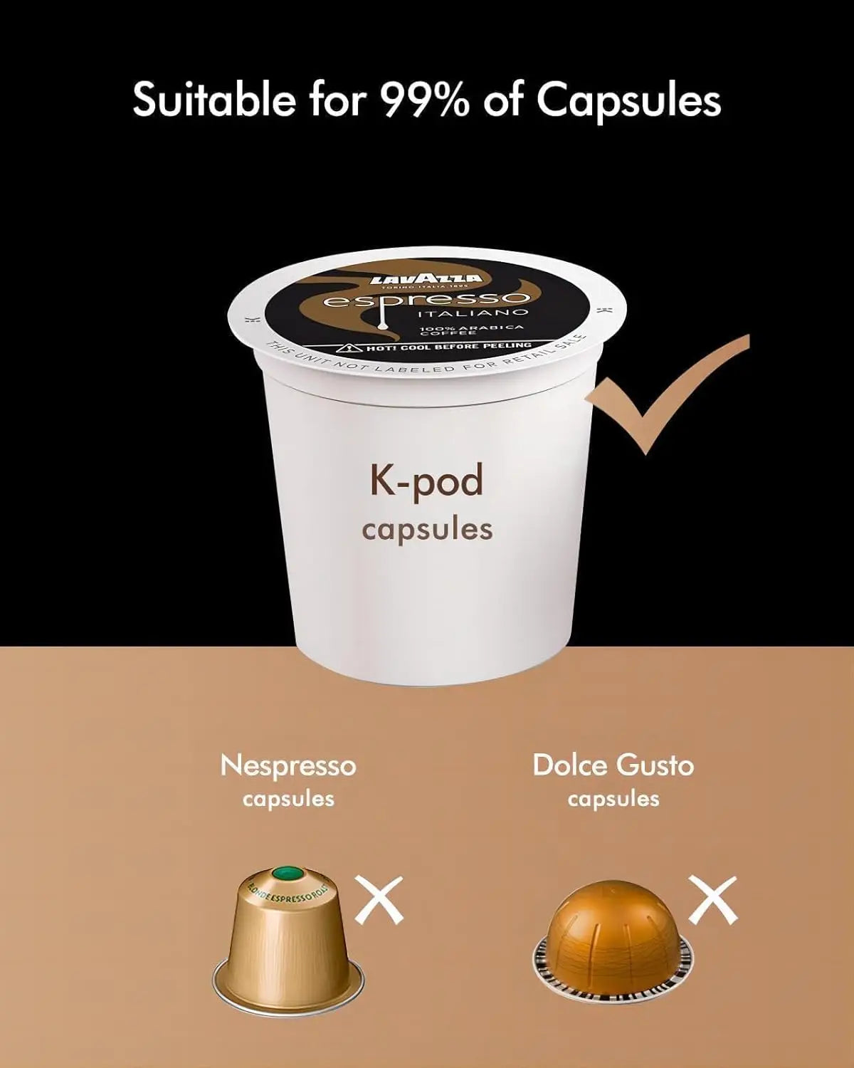 SIFENE Single Serve Coffee Machine, 3-in-1 Pod Coffee Maker for K-Pod Capsule, Ground Coffee, and Leaf Tea with 6-10 oz Cup Size