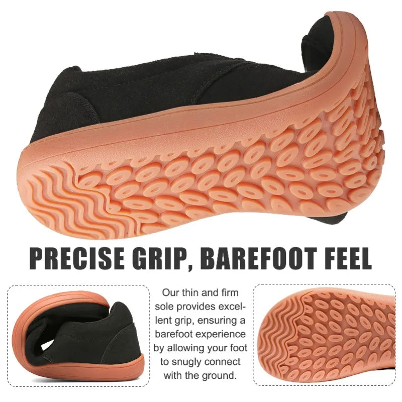Men's Wide Toe Anti-slip Vulcanised Barefoot Shoes Comfortable Walking Sneakers Lightweight Casual Footwear for Wide Feet