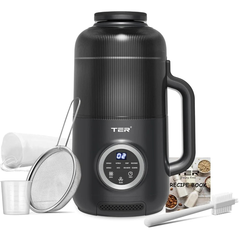 10-in-1 Multifunctional Nut Milk Maker 40oz Electric Blender Machine for Homemade Almond Oat Soy Juice Soup Soybean Milk Maker