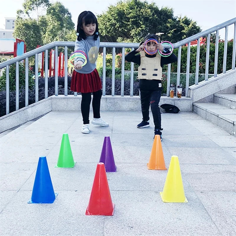 5 Logo Buckets Throwing Rings Cones Parent-child Interactive Sensory Training Indoor And Outdoor Games Children's Toys