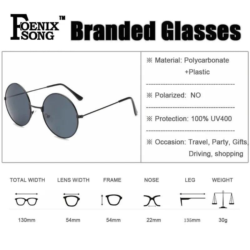 Women's Sunglasses Mens Round Ladies Fashion Mirror Glasses for Women Men Vintage UV400 Protection Sun Retro Eyewear EE06