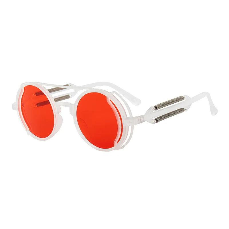 Steampunk Round Sunglasses for Men Luxury Designer Metal Frame Unisex Sun Glasses Men Women Outdoor Riding Sports Sunglasses