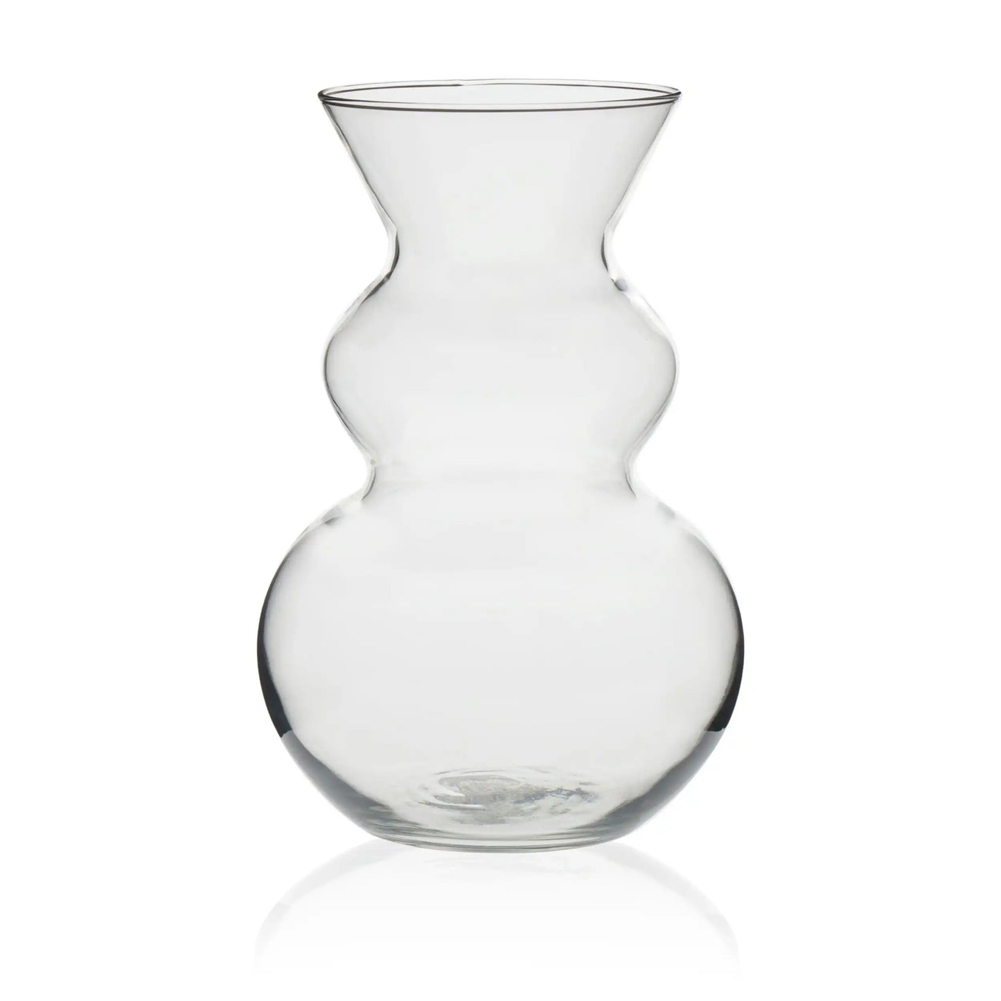 Clear Glass 9 Jubilee Floral Vase