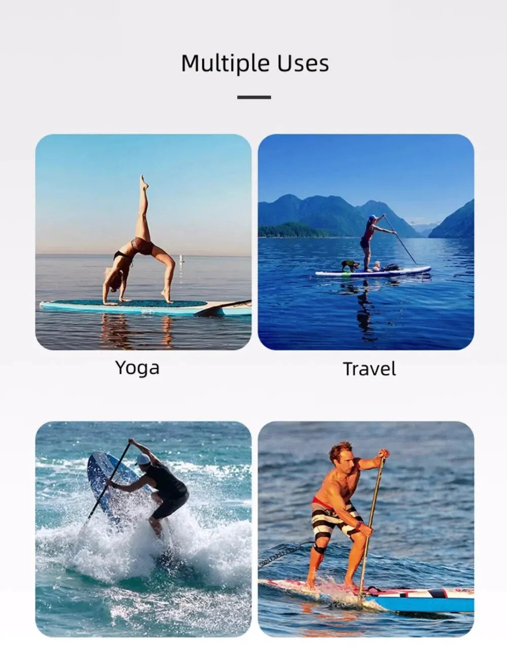 Inflatable Stand Up Paddle Board SUP Board Surfboard Kayak Water Sport Surf Set PaddleBoard Fin Foot Rope Pump Inflator Canoe