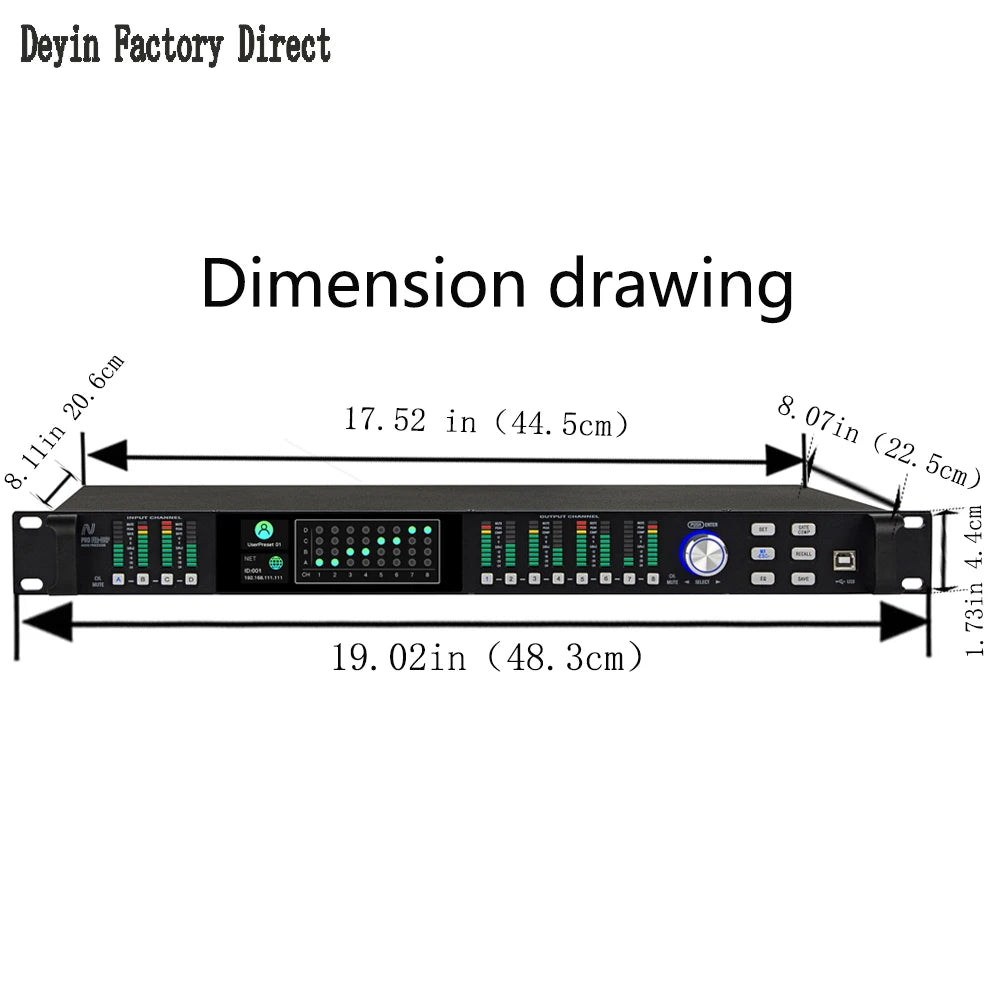Wholesale professional digital audio processor ADSP-21571 digital DSP processor FIR 512 speaker manager with EQ audio system PC