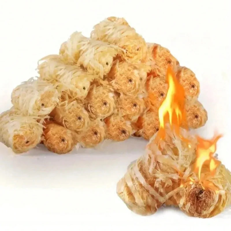 2to100pcs Charcoal Fire Starters – Odorless, BBQFireplace, Wood Stove & Camping. Essential for Kitchen, Outdoor Travel & Cocina