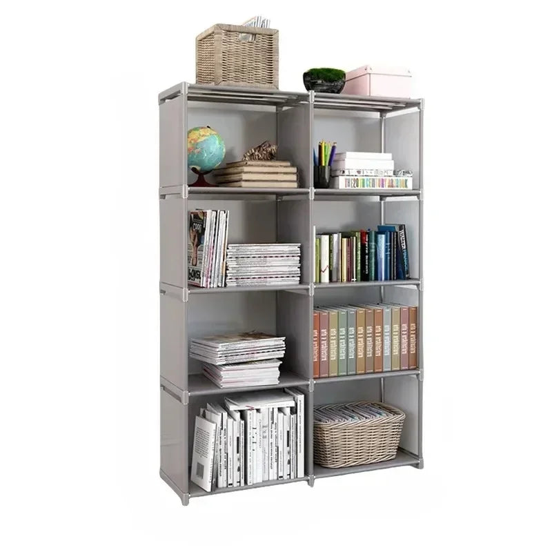Simple Bookshelf Storage Rack Floor Standing Desk Bookshelf Simple Modern Student Storage Rack Storage Combination Cabinet