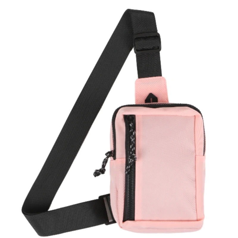 Casual single-shoulder crossbody mini chest bag for men and women, perfect for carrying a phone while running, jogging, or worki