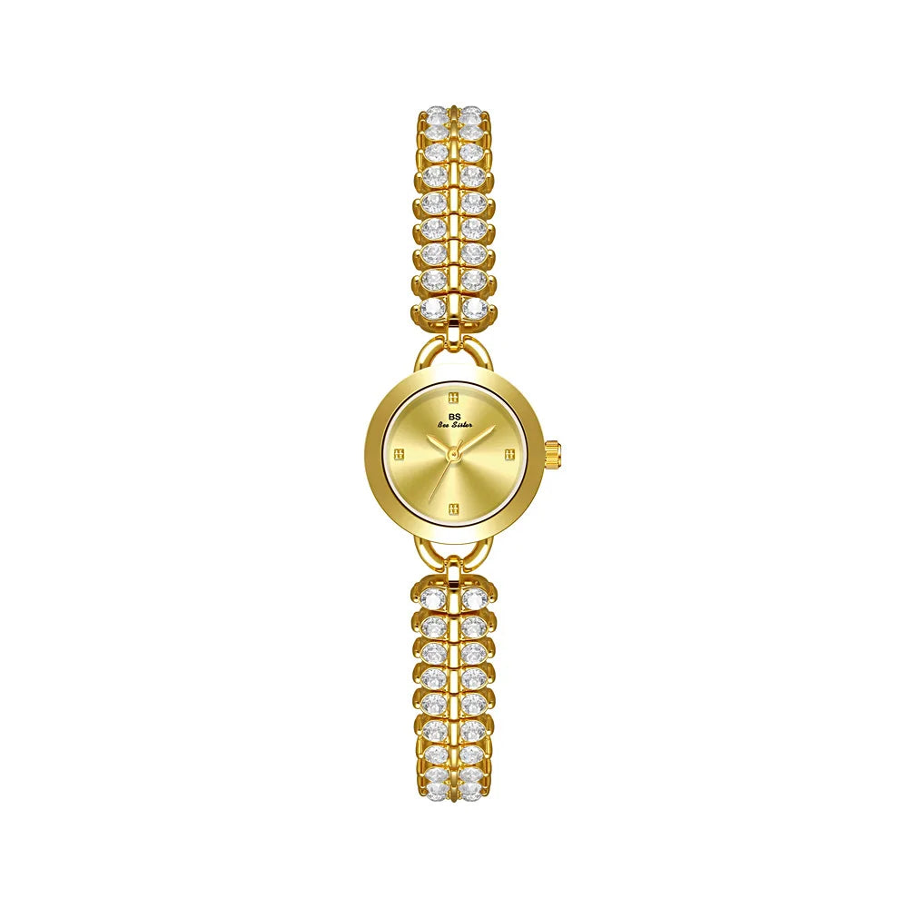 Elegant Watches For Woman Luxury High Quality Diamond Wheat Ladies Gold Bracelet Clock Fashion Waterproof Quartz Wristwatch