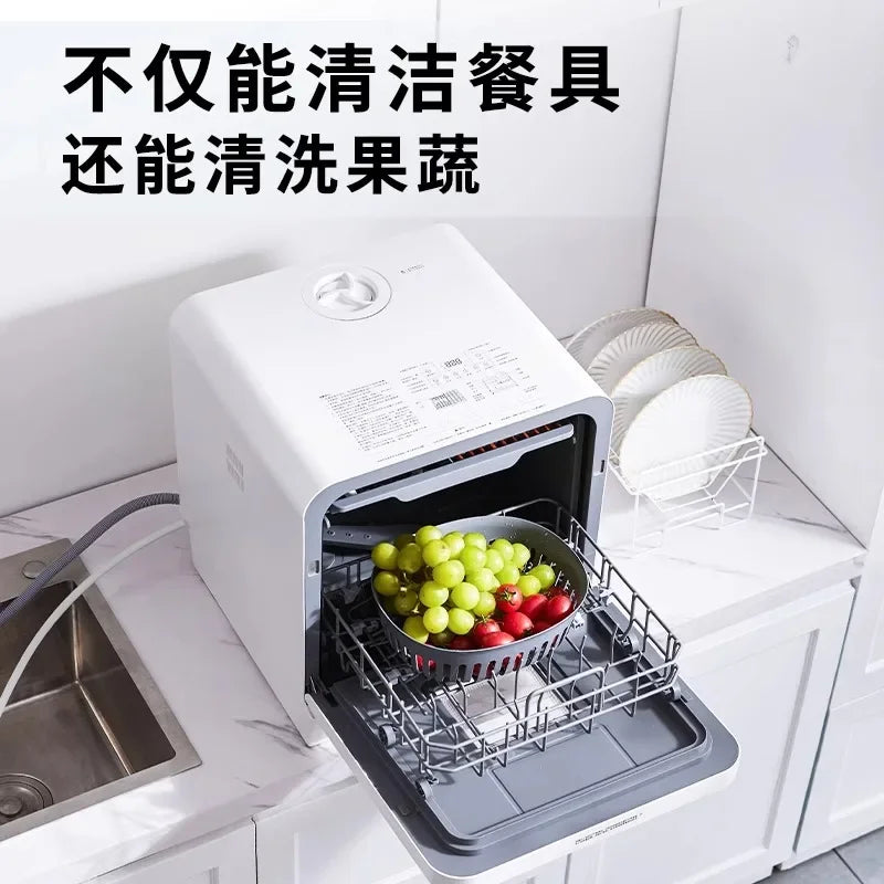 New dishwasher household small automatic countertop dual mode water inlet large capacity energy saving and power saving