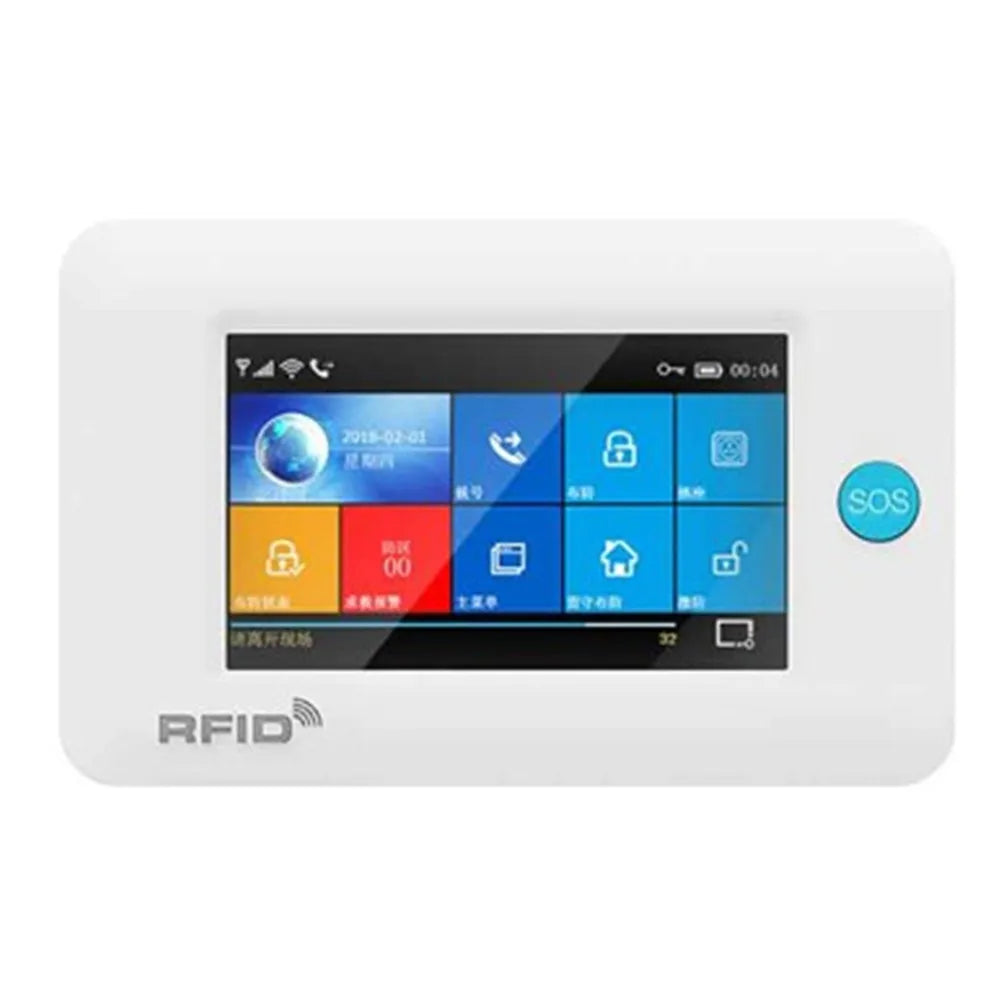 3G /GSM+WIFI Home Security Alarm System APP Control With Color Screen Languages Switchable Burglar Alarm System