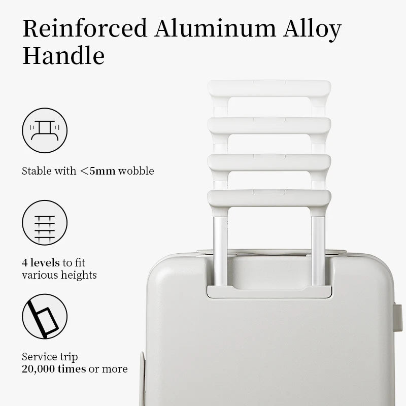 Aji Luggage Travel Suitcase New Design Side Opening Lid With 40MM Expanding Capacity Travel Suitcase 20 24 26 Inch Trolley Bag