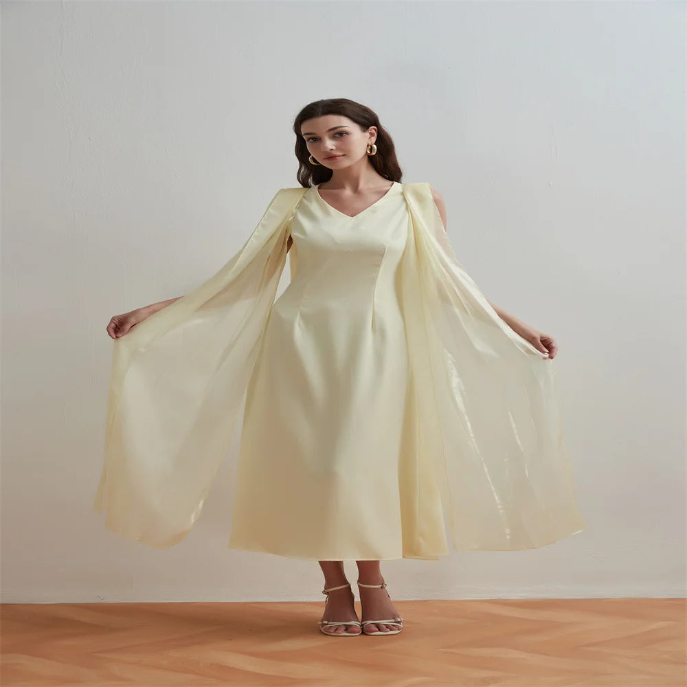 2025 Fashionable Womens Spaghetti Strap Sleeveless Dresses and Solid Color Elegant Loose Temperament Dresses Evening Party Dress