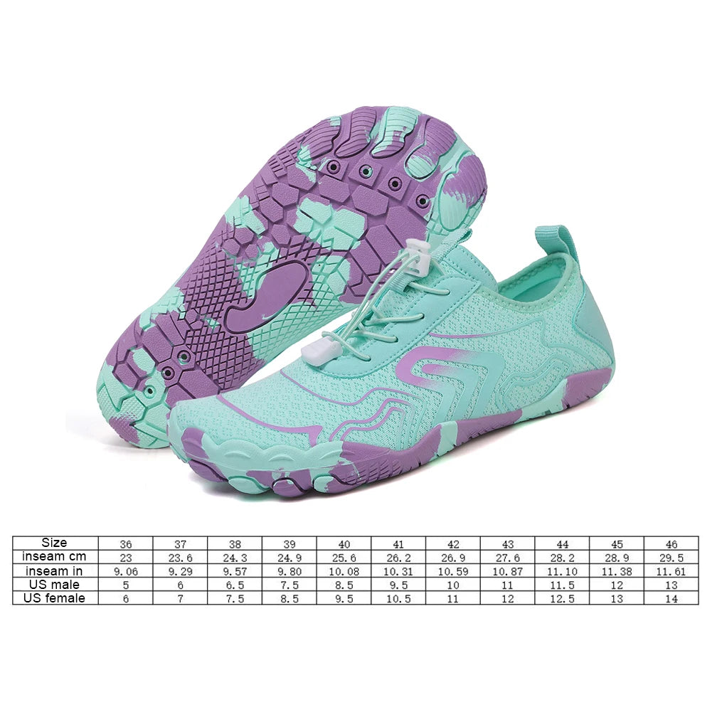 Unisex Water Shoes Barefoot Beach Shoes Quick Drying Breathable Gym Sneakers Ergonomic Casual Swimming Shoes for Men Women