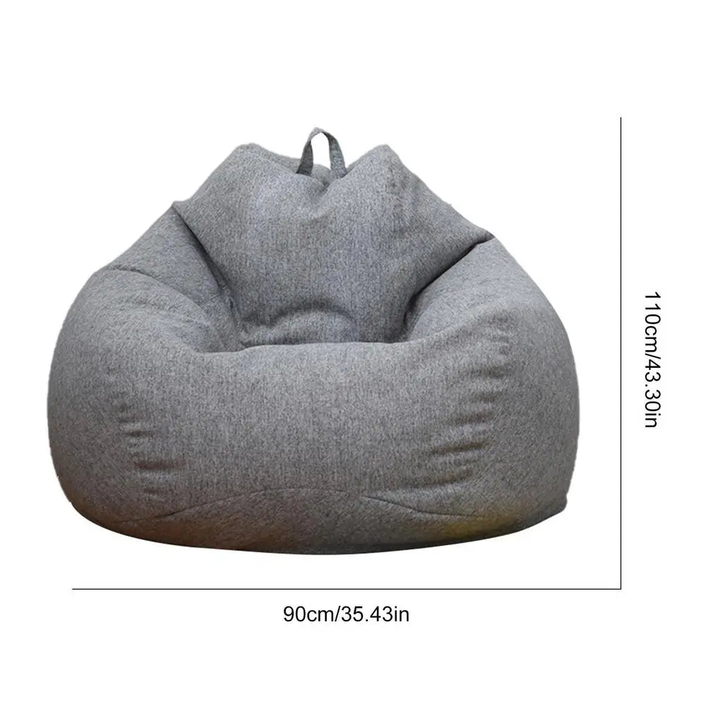Lazy Sofas Cover Large Bean Bag Cover Without Filler Breathable Adult Child Tatami Living Room Decorative Cover