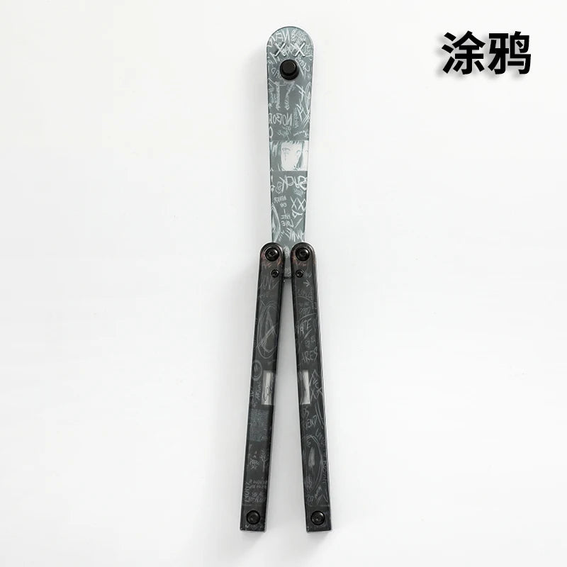 Hunting Accessories Trainer ABS Handle with Bushing Structure Butterfly Knife Training Butterfly Handshake Knife Prop