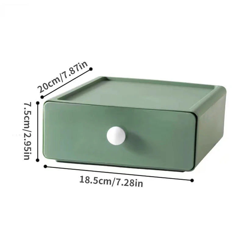 Single Desk Drawer Storage Box, Desktop Can Be Stacked Storage Box, Suitable For Desk, Stationery, Sundry, Storage Supplies